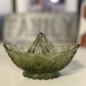 Vintage Fenton Art Glass Oval Basket